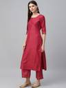 LIBAS Maroon L Kurti - Elegant Everyday Wear in Polyester  