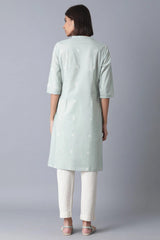 Woman Olive Green Printed Kurta W for Woman