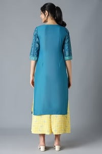 Blue Printed Ethnic Kurta AURELIA