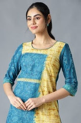 Blue Printed Ethnic Kurta AURELIA