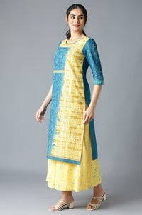 Blue Printed Ethnic Kurta AURELIA