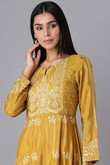 Woman Green Flared Festive Dress W for Woman