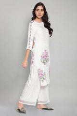 W for Woman Light Blue Printed Kurta W for Woman
