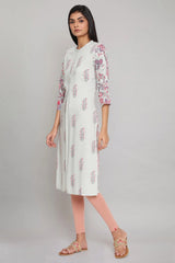 W for Woman Green Printed Button-Down Kurta W for Women's