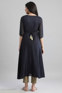 Blue Yarn-Dyed Kurta AURELIA