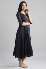 Blue Yarn-Dyed Kurta AURELIA