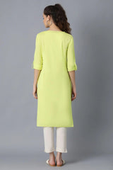 Woman Yellow Solid Kurta W for Woman