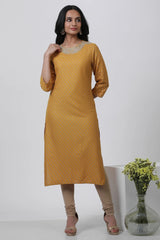 Woman Yellow Embroidered Kurta W for Woman