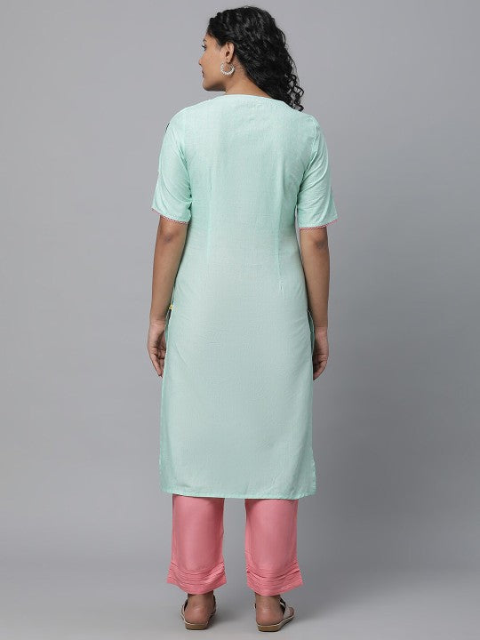 Ethnic Motifs Printed Pure Cotton Kurta AURELIA