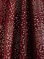 Maroon & Gold Printed Lehenga Set INDYA
