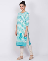Floral Print Straight Kurta RANGRITI
