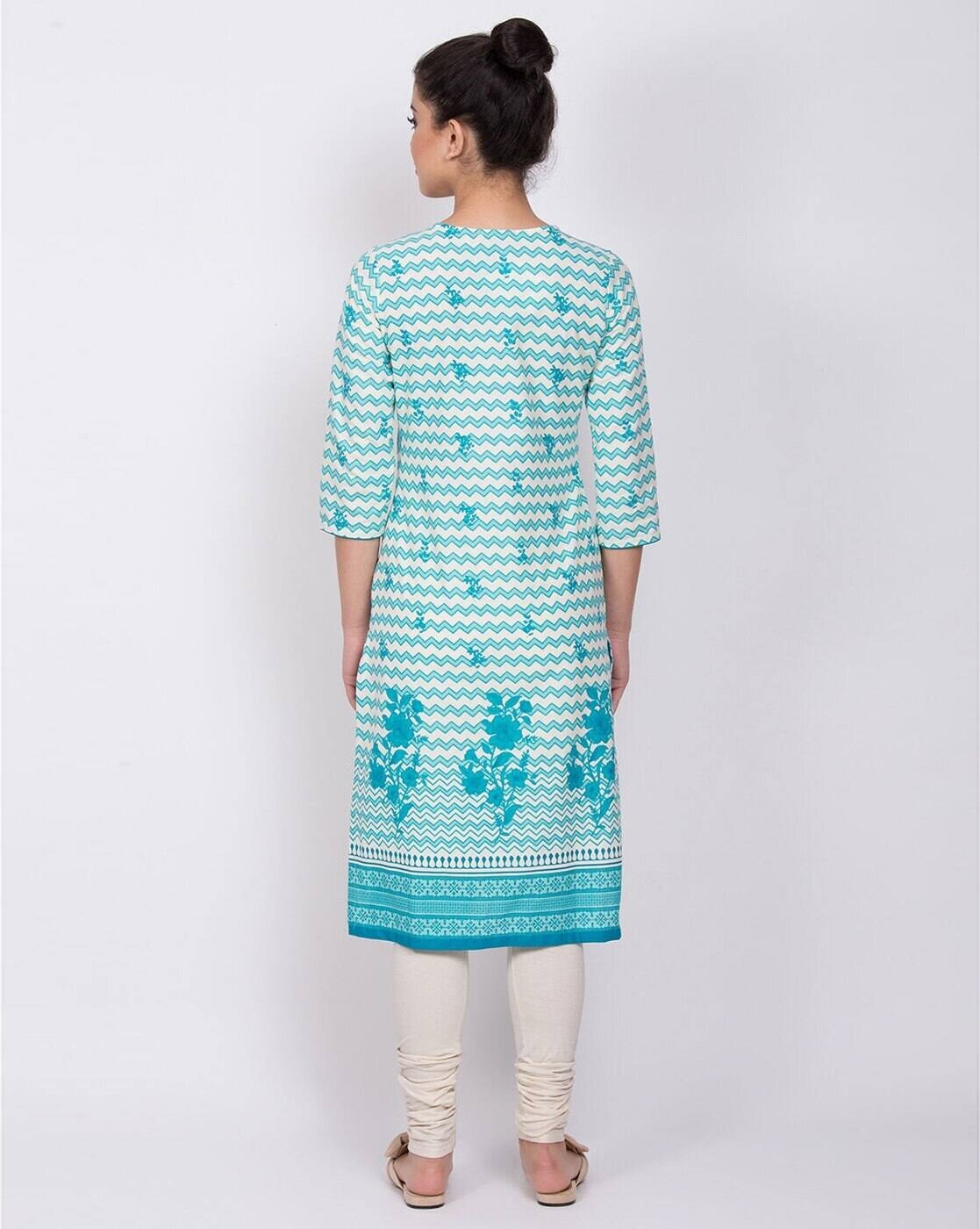Floral Print Straight Kurta RANGRITI