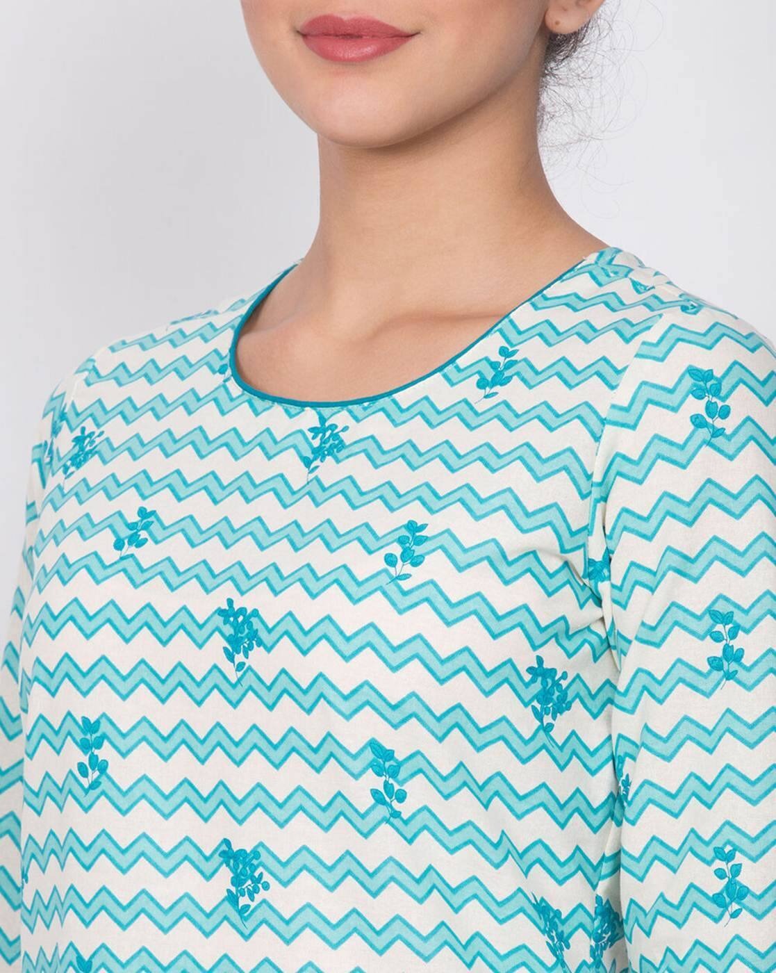 Floral Print Straight Kurta RANGRITI