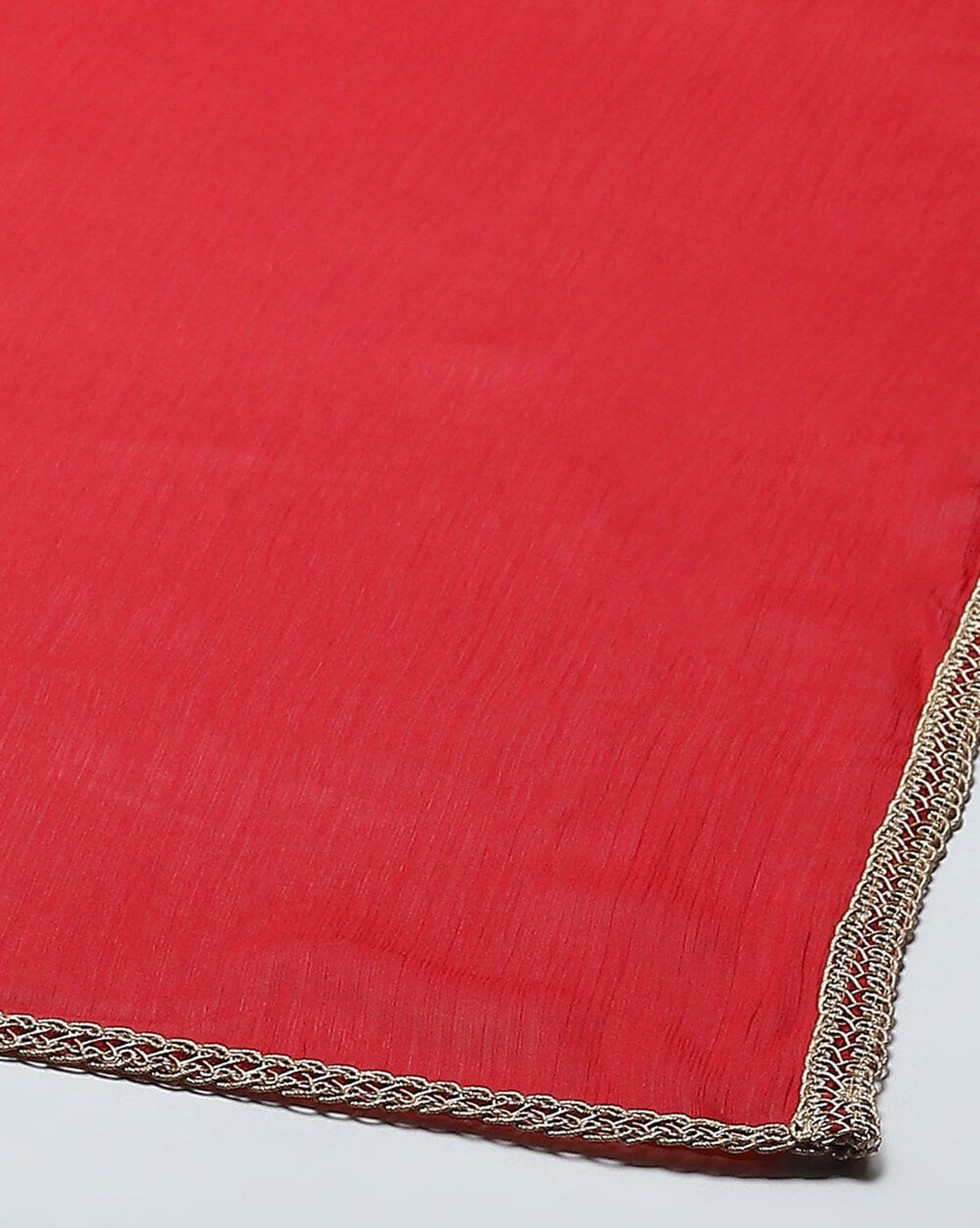 Red Rayon Gathered Kurta suit set BIBA