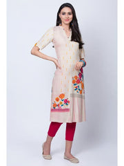 Off-White Printed Straight Kurta RANGRITI