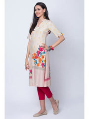 Off-White Printed Straight Kurta RANGRITI
