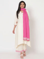 White Embroidered High-Low Kurta RANGRITI