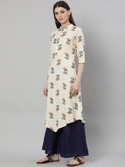Coloured Floral Printed Kurta GERUA BY LIBAS