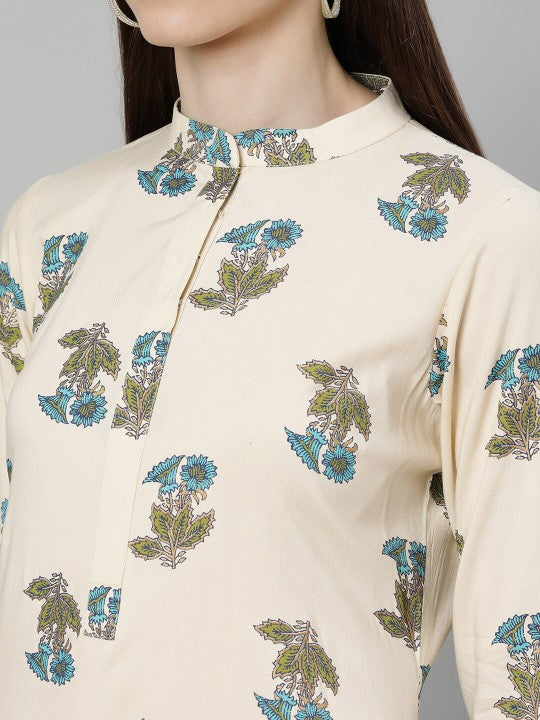 Coloured Floral Printed Kurta GERUA BY LIBAS