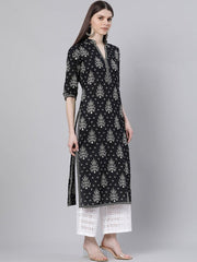 Black Floral Printed Kurta GERUA BY LIBAS