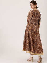 Black Printed Silk Kurta LIBAS