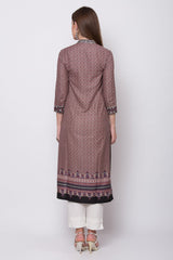 BIBA Multicolor Rayon Straight Printed Kurta BIBA
