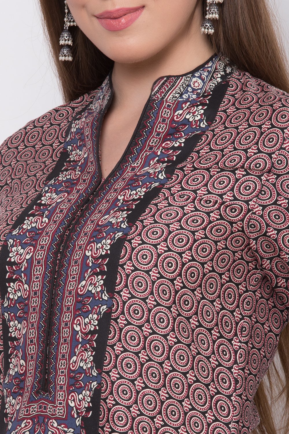 BIBA Multicolor Rayon Straight Printed Kurta BIBA