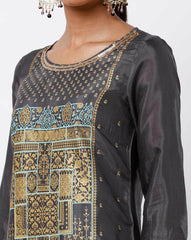 Printed Straight Kurta with Slits AURELIA