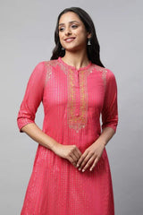 AURELIA Printed A-line Dress with Back Tie-Up – Grace in Every Detail AURELIA