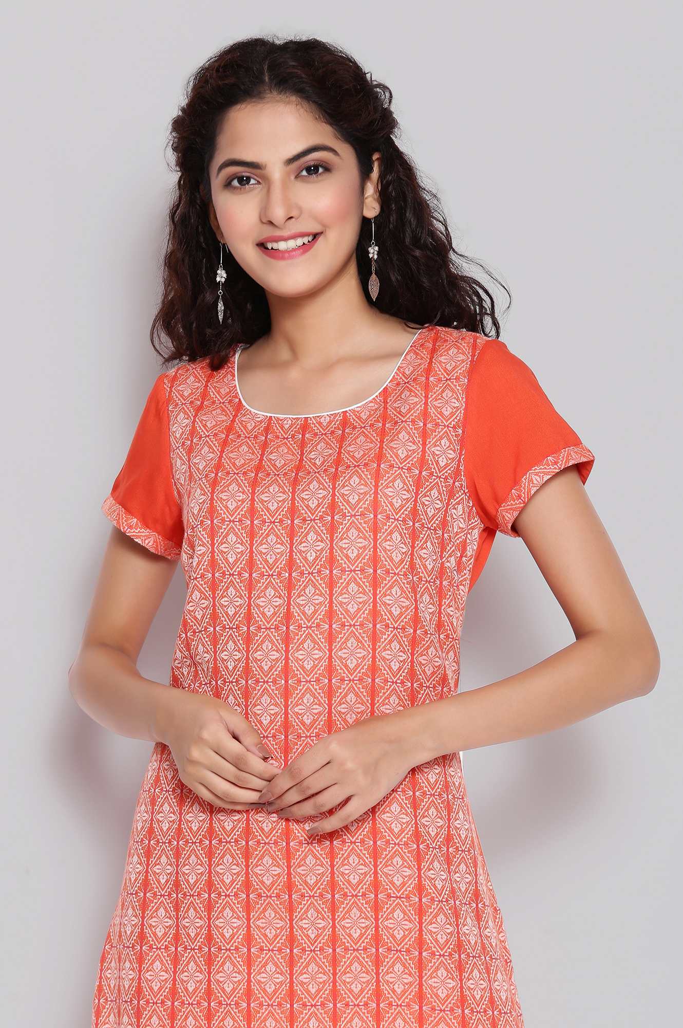 Orange Ethnic kurta AURELIA