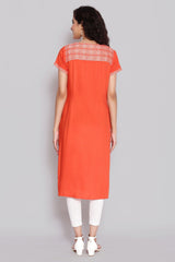 Orange Ethnic kurta AURELIA