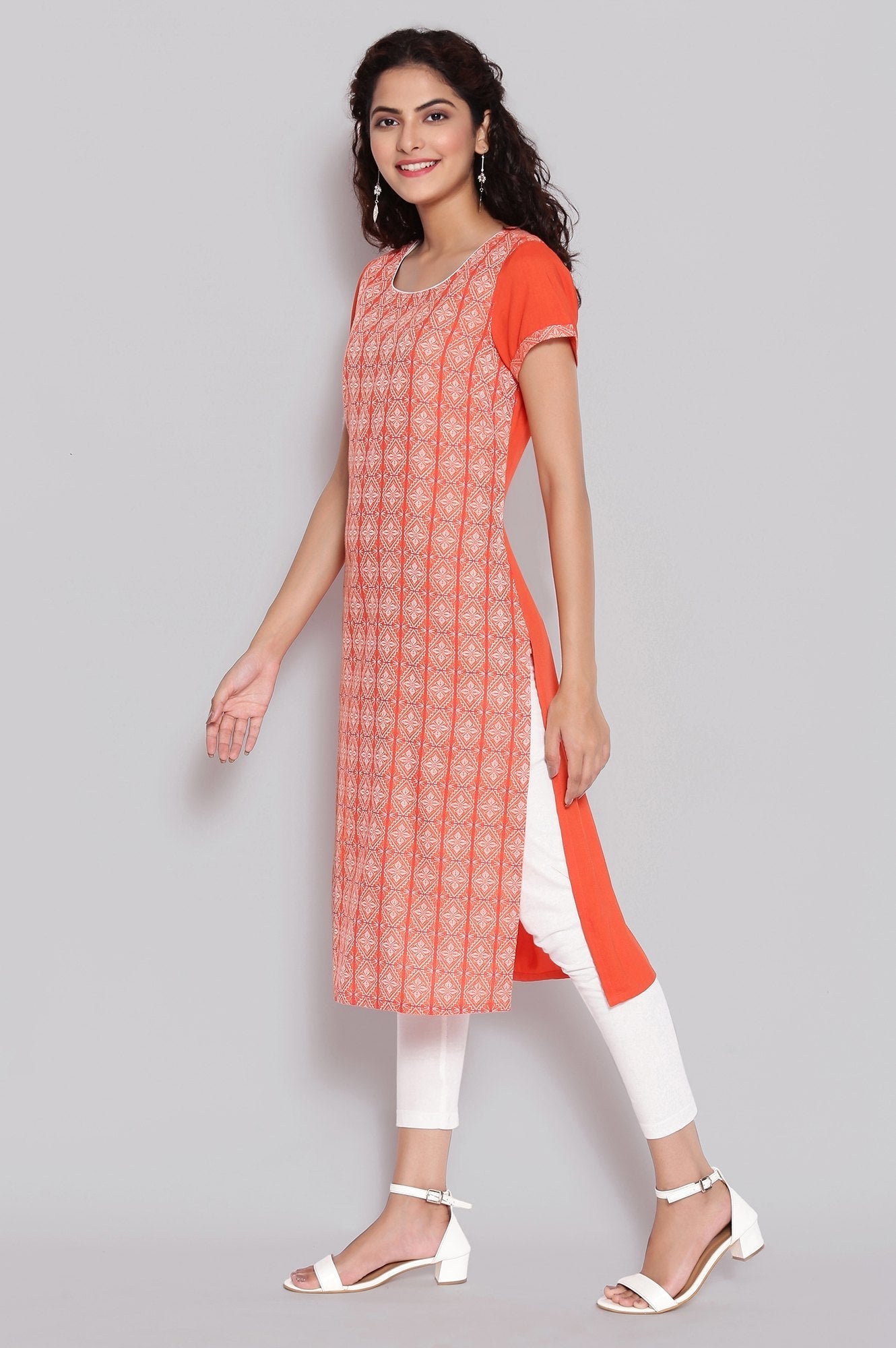 Orange Ethnic kurta AURELIA