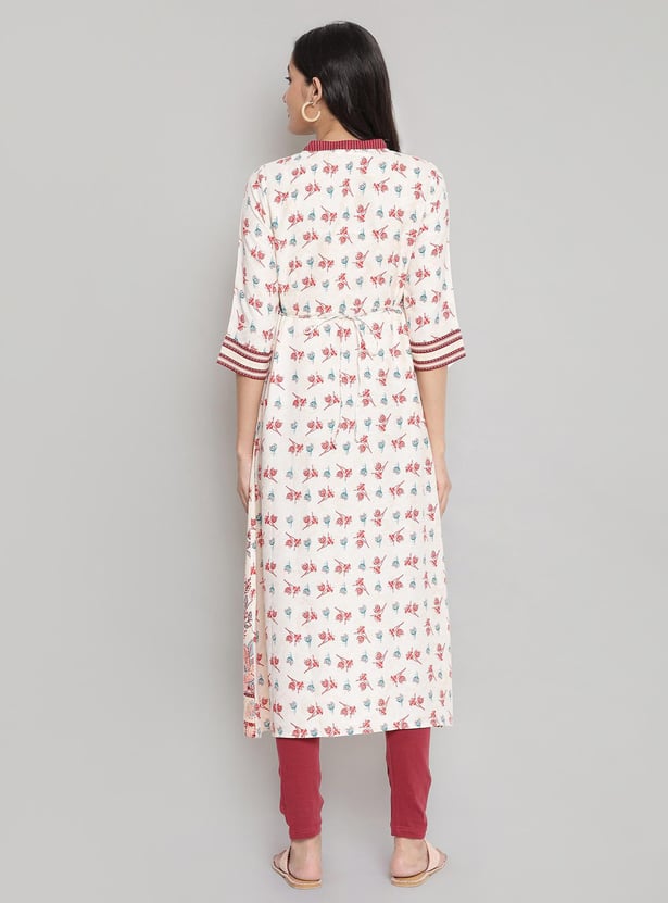 Women Printed V-Neck Straight Kurta AURELIA