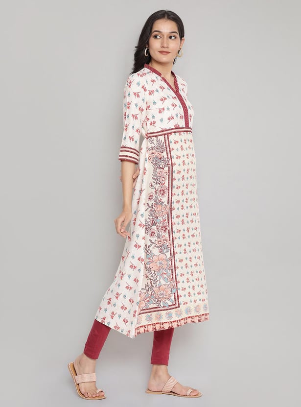 Women Printed V-Neck Straight Kurta AURELIA