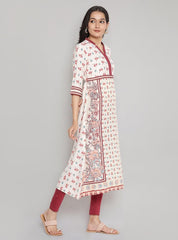 Women Printed V-Neck Straight Kurta AURELIA