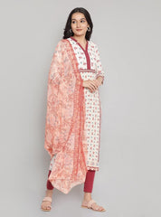 Women Printed V-Neck Straight Kurta AURELIA