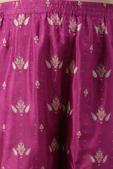 Purple Embroidered kurta With Parallel Pants And Dupatta W for Women's