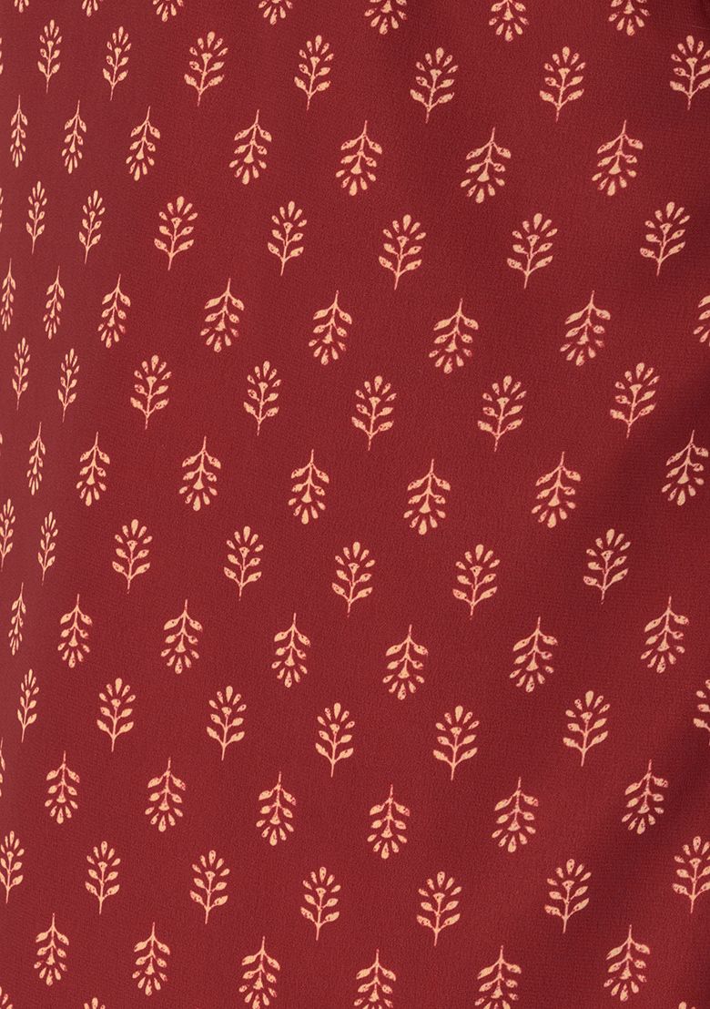 Maroon Tiered Sharara &amp; Angrakha Kurta INDYA