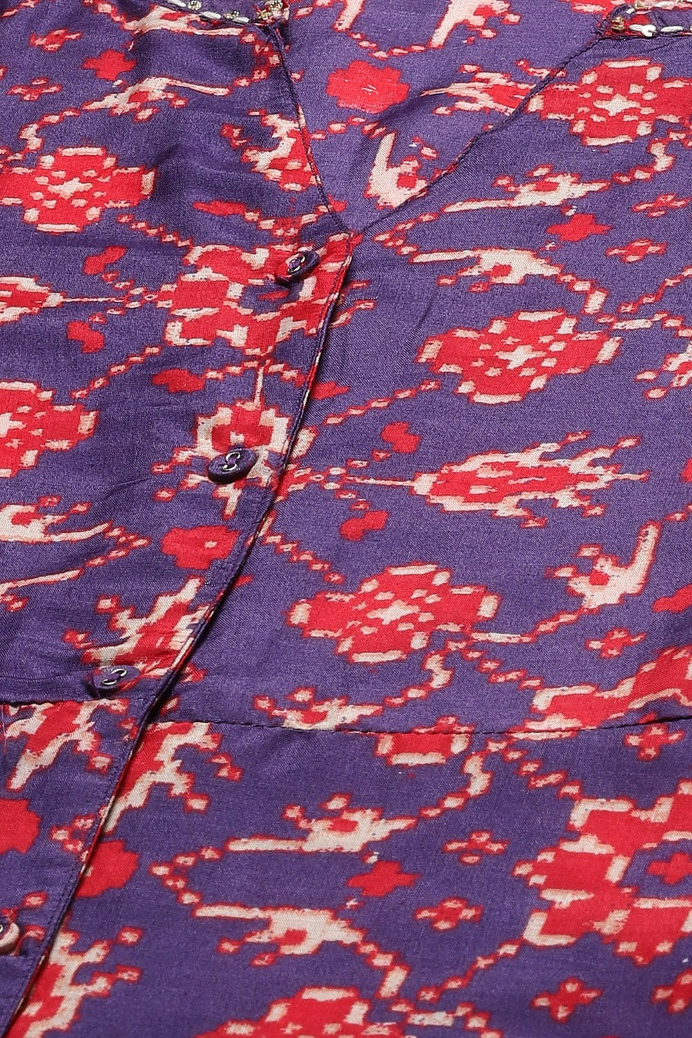 Pink & Purple Modal Kurta with Printed Palazzo BIBA