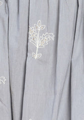 INDYA Grey Embroidered Cotton Kurta and Pants INDYA