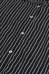 Black Cotton Striped Kurta Biba