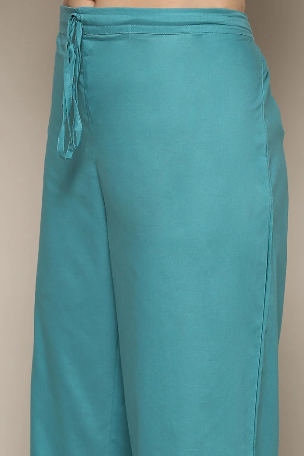 Indigo Cotton Anarkali Suit Set BIBA