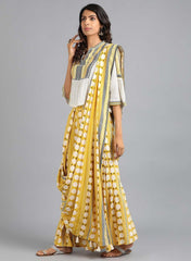 Woman Yellow &amp; White Printed Gypsuit W for Woman